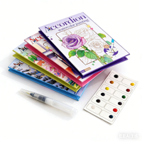 Ensemble de jouets de dessin au feutre aquarelle pour enfants de 5 à 7 ans - Cahier de coloriage en papier et brochure pliable