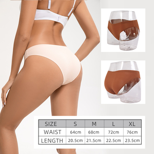 <span class=keywords><strong>Slip</strong></span> <span class=keywords><strong>Donna</strong></span> a Vita Bassa Senza Cuciture, Copertura Totale, Alta Elasticità, in Seta Ghiaccio - Product Image 2