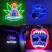Enseigne néon LED personnalisée avec panneau acrylique, économe en énergie, étanche IP65 pour cafés, bars, clubs, entreprises automobiles, hôpitaux