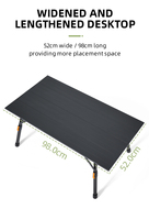 Table pliante d'extérieur réglable en hauteur, design à ouverture rapide, en aluminium, portable, pour la plage, le camping, les voyages, les pique-niques