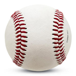 Baseball in pelle Full Grain pelle di vacchetta di dimensioni ufficiali con avvolgimento in lana 100% a doppia imbottitura in sughero rosso - Product Image 6