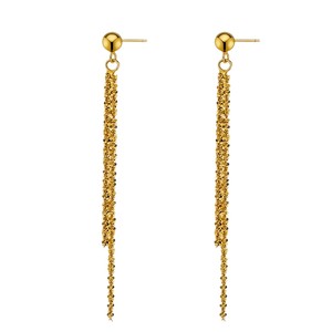 Light luxury long <b>chain</b> tassel <b>earrings</b>, 316L stainless steel gold-plated pendant <b>stud</b> <b>earrings</b>, direct supply from - Product Image 5