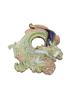 Spille da Cappello <span class=keywords><strong>e</strong></span> da Bavero in Smalto Morbido, a Forma Rotonda, Personalizzate con Colori di Placcatura Diversi, Stile Grateful Dead, con Incisione a Pressione - Product Image 2