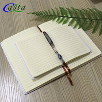 Cahier de revue de sublimation en cuir PU lisse A5 de haute qualité pour offrir en cadeau avec reliure à coudre