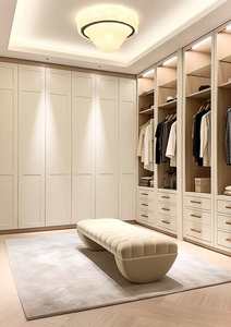 ตู้เสื้อผ้าแบบวอล์กอินทรงมุมสุดหรูทันสมัย พร้อมไฟ LED กระจกใส เป็นมิตรกับสิ่งแวดล้อม จุของได้เยอะ สำหรับบ้าน - Product Image 5