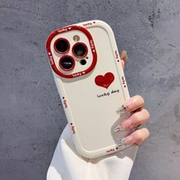 Coque de téléphone pour Apple 17 16 15 iPhone 14 Pro Max, design gonflé, modèles antichoc Plus et XR, Lucky Day