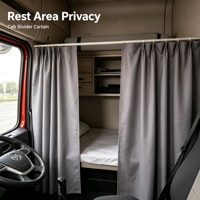 Rideau de séparation de cabine de camion Jiefang, occultant intégral, pour cabine de couchage de camion lourd, en polyester