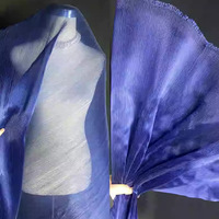 Tissu Organza Plissé Brillant Texturé Fait Main, Tulle Plissé Brillant pour Mariage, Événement, Scène, Présentation, Doublure Parfaite