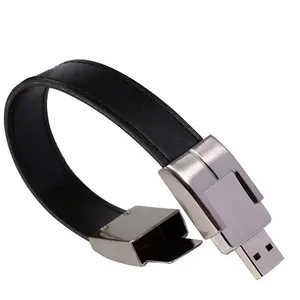 Elegent leather bracelet usb flash drive gift usb custom usb 2.0 3.0 pen drive 128mb 1g 2gb 4gb 8gb