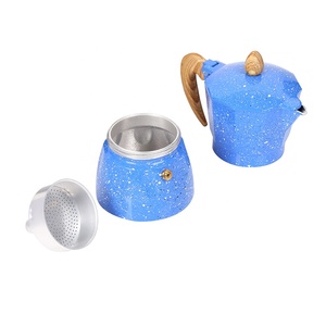 <span class=keywords><strong>Cafetera</strong></span> italiana de aluminio con mango de <span class=keywords><strong>madera</strong></span> - Product Image 3