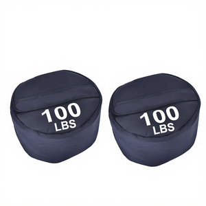 Bolsa de Arena Redonda Resistente RISIING Fitness Power Bag 1200D de Nailon Cordura para 100 Libras, Color Negro - Product Image 4