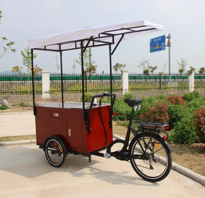 Travel Camping <strong>Camper</strong> 3 Wheel Sale Cargo Coffee Cart Food Cart Bicycle Mobile Outdoor Food Cart Tricycle for Food Business - Product Image 2