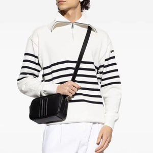 Venta al por mayor de lana de alta calidad de punto de lana de manga larga suéteres para los hombres con Casual 1/4 cremallera suéteres - Product Image 1