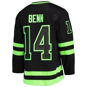 Maillots de hockey sur glace personnalisés pour hommes, en polyester 280g, avec logo brodé sur le devant, uniformes d'équipe imprimés OEM, vente en gros - Product Image 1