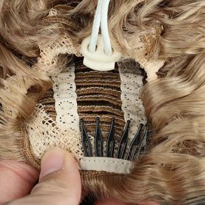 Extensiones <span class=keywords><strong>de</strong></span> Cabello Humano Ondulado Tipo Melena Rubia con Cordón, Ondas <span class=keywords><strong>de</strong></span> Agua, Fácil Instalación, Cola <span class=keywords><strong>de</strong></span> Caballo <span class=keywords><strong>de</strong></span> Moda en Stock - Product Image 3