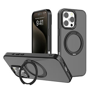 <span class=keywords><strong>Coque</strong></span> de téléphone portable translucide mat de luxe pour <span class=keywords><strong>iPhone</strong></span> 16 <span class=keywords><strong>11</strong></span> 12 13 14 15 Pro Max Plus <span class=keywords><strong>coque</strong></span> de Protection de support d'anneau <span class=keywords><strong>magnétique</strong></span> - Product Image 1