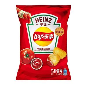Prezzo all'ingrosso gettoni di patatine al nuovo arrivo Heinzs Ketchup sapore snack esotici 70g * 22 - Product Image 2