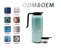 Gobelet en acier inoxydable à double paroi de 1,5 L grand flacon isolé sous vide pour boissons chaudes/froides pour le camping poignée de théière pour les fêtes