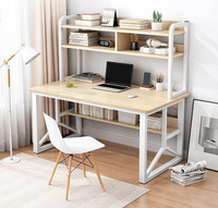 Grande bibliothèque de bureau moderne et économique Table d'ordinateur de bureau intégrée pour étudiant avec bibliothèque Bureau d'ordinateur