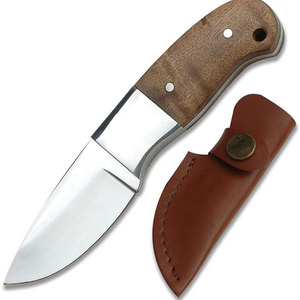 Cuchillo de Camping de Acero Inoxidable de Alta Calidad con Hoja Fija y Punta Caída, Mango de Madera, Venta al por Mayor, OEM con Funda Personalizable - Product Image 1