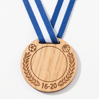 Médailles de compétition personnalisées en bois, gravées au laser, imprimées en typographie, pour le sport, le cyclisme, le football, le marathon