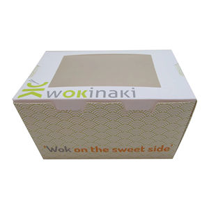 Fenêtre transparente Offre Spéciale anniversaire taille personnalisée 12 10 8 pouces <span class=keywords><strong>livraison</strong></span> emballage de boîte à gâteau jetable - Product Image 1