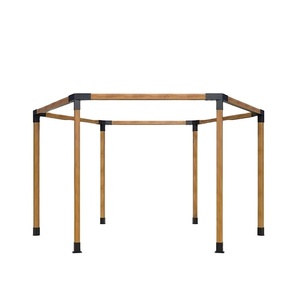 Supports en alliage à 3 voies pour pergolas et tonnelles de jardin, utilisation extérieure sur terrasse et balcon, pour bois de 4x4, support incliné pour toit à 15° - Product Image 1