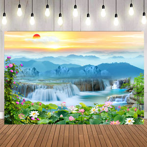 カスタムウォール壁画壁紙山滝自然風景写真壁画背景幕家の装飾用 - Product Image 1