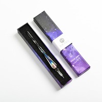 Ensemble de stylos à plume en verre faits à la main avec boîte cadeau à motif imprimé pour souvenir de voyage, remise de diplôme, Noël, Festival du Printemps