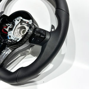 จัดส่งจากสหรัฐอเมริกาพวงมาลัยสปอร์ตหนัง Napa สีดำสำหรับ <span class=keywords><strong>BMW</strong></span> M3 F20 F25 <span class=keywords><strong>F30</strong></span> F36 F23 F22พื้นเรียบ F21เส้นใยคาร์บอน - Product Image 2