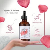 Tonique Facial à l'Eau de Rose Bio Marque Blanche 100% Hydratant en Spray Hydrolat Fabriqué à Partir de Fleurs de Rose Pures OEM/ODM