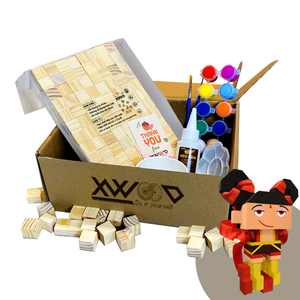 Juego de bloques de rompecabezas de madera creativo ecológico para niños, cubierta educativa para manualidades DIY OEM NE ZHA 2 - Product Image 1