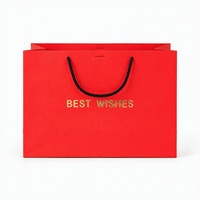 Sac cadeau en papier doré personnalisé avec poignée en corde torsadée, sac de transport pour boutique, emballage de bijoux