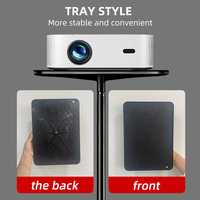 Support de projecteur sur trépied avec plateau, support de sol en métal réglable en hauteur pour projecteur, ordinateur portable, home cinéma OEM ODM