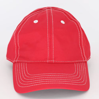 Casquette de baseball à coutures contrastées rouges, séchage rapide, avec boucle réglable, pour le sport et les activités de plein air