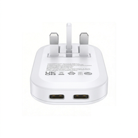 Cargador de Teléfono Plegable USB C de Carga Rápida de 35 W, Adaptador de Enchufe para Reino Unido, Cargadores Rápidos Universales y Adaptador de Nuevo Diseño
