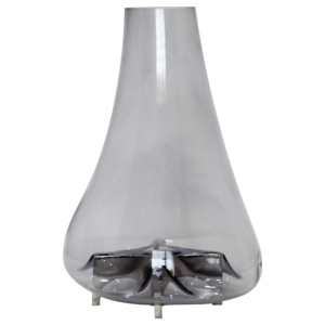 Vaso in vetro con base in metallo, vaso contemporaneo per centrotavola, elemento decorativo moderno per l'arredamento del soggiorno - Product Image 1