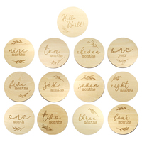 Disques en bois gravés pour les étapes mensuelles du bébé, cartes d'annonce de grossesse, autocollants de naissance pour nouveau-né, ensemble cadeau de fête prénatale