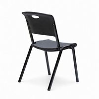 Chaise en plastique PP empilable durable avec structure métallique stable, chaise de salle de conférence, chaise pour visiteurs