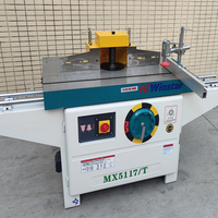 Machine de fraisage et de profilage à broche verticale pour le travail du bois, avec alimentation automatique, table coulissante et moteur de 5,5 kW