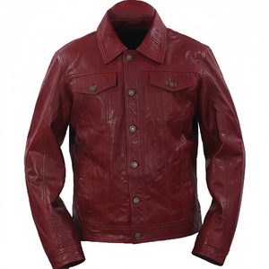 แจ็กเก็ตหนังสำหรับผู้ชายเสื้อแจ็คเก็ตหนัง PU มีซิปสำหรับผู้ชายเสื้อแจ็คเก็ตหนังสำหรับฤดูใบไม้ร่วงสไตล์ยอดนิยม - Product Image 1