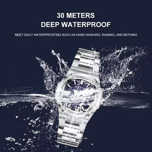 Nouvelle montre pour homme Medeo 855G, montre de luxe à bracelet en acier inoxydable, quartz, étanche, lumineuse, avec date, pour homme - Product Image 4