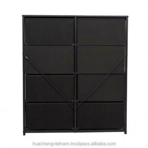 Fabric & Stainless Steel Freestanding Durable Modern Design Dresser Living Room Furniture Pine <b>Cabinet</b> - Product Image 5