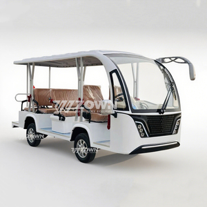 Autobús Turístico Popular, Autobús Urbano de 3 Filas de Asientos, Autobús Eléctrico Blanco para Turismo Urbano - Product Image 1