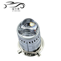 Phare de moto JHS Light Fisheye à 3 griffes, mini projecteur bi-LED H4 HS1