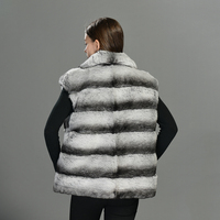 Gilet en fourrure de lapin Rex véritable fait main de luxe Jxwatcher, réversible, doux, pour l'hiver, veste en fourrure de lapin véritable pour femmes