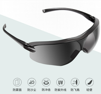 Gafas Protectoras de Seguridad 3M 10435 Negras, Lentes Grises Oscuros 3M10435 para Protección Anti-UV, Anti-Vaho, Anti-Impactos y Anti-Polvo