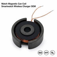 Bobine de charge magnétique sans fil personnalisée pour montre, avec noyau en ferrite et enroulement en fil de cuivre spiralé, pour la vente en gros OEM