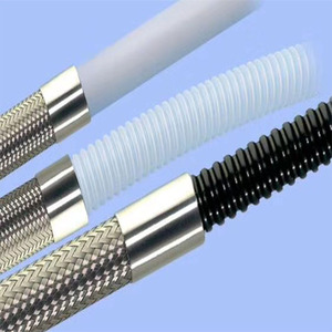 Tubería de PTFE Convolucionada con Malla Metálica Externa para Aplicaciones de Alta Temperatura y Resistentes a la Corrosión - Product Image 3