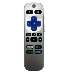 Télécommande <span class=keywords><strong>TV</strong></span> Silver Roku, compatible avec les téléviseurs intelligents de la série Roku, boutons de volume sur le côté <span class=keywords><strong>droit</strong></span> - Product Image 1